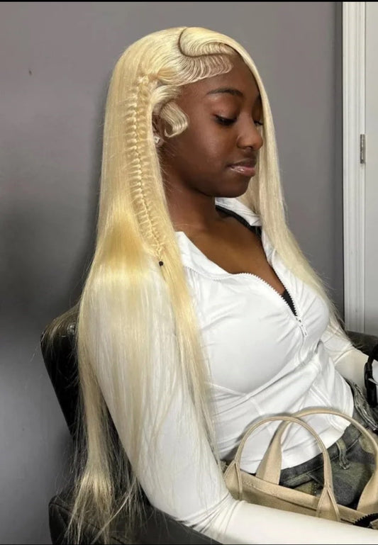 613 blonde lace frontal wig brazilian hair straight