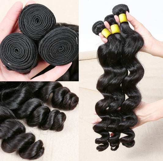 malaysian loose wave bundels human hair unprocessed