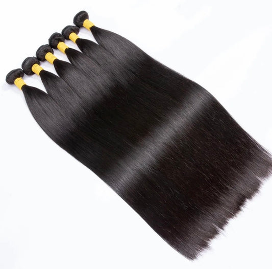 peruvian human hair bundels with frontal 13x4 Straight